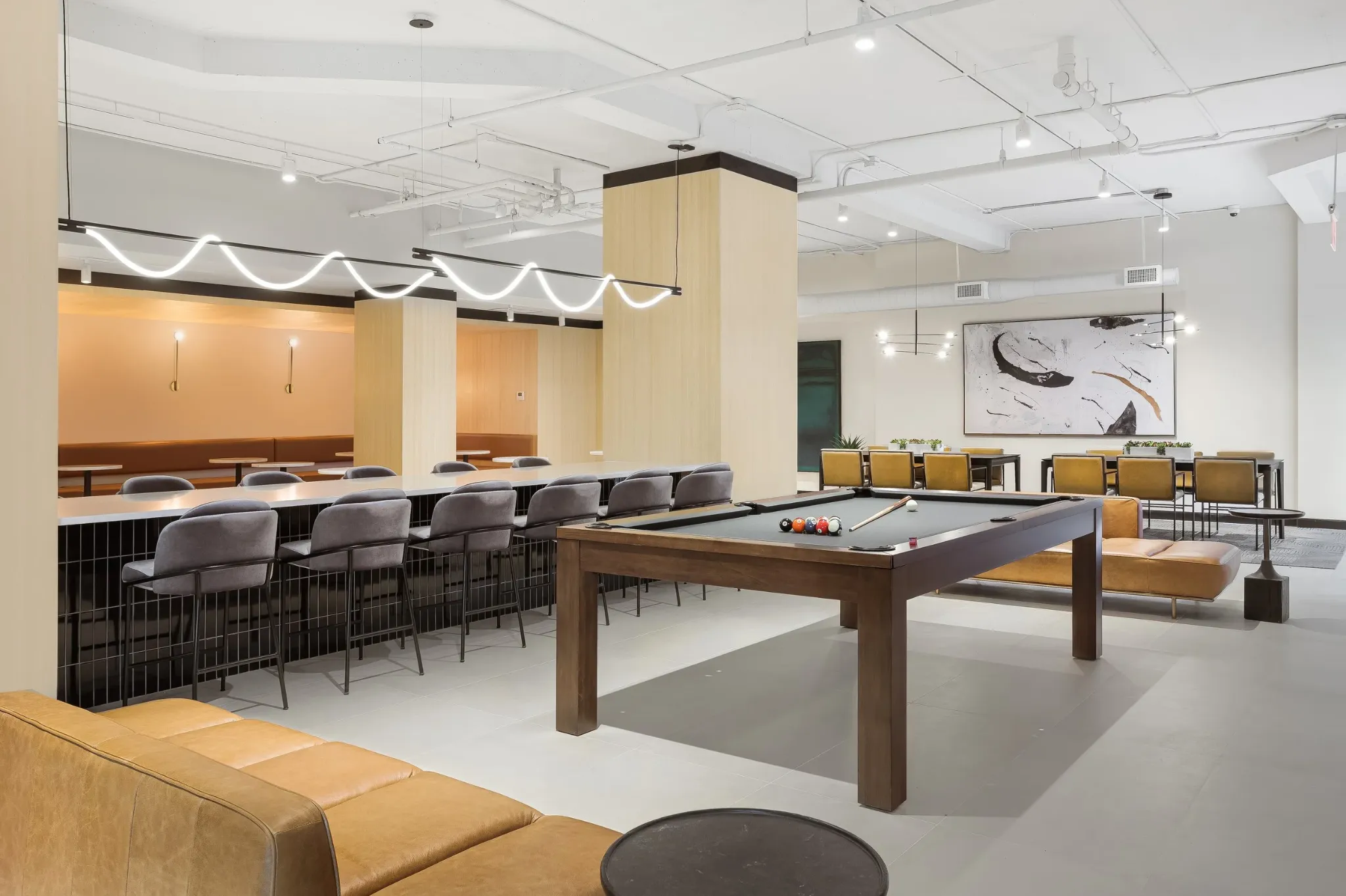 Modern amenity and lighting project completed by X Electric