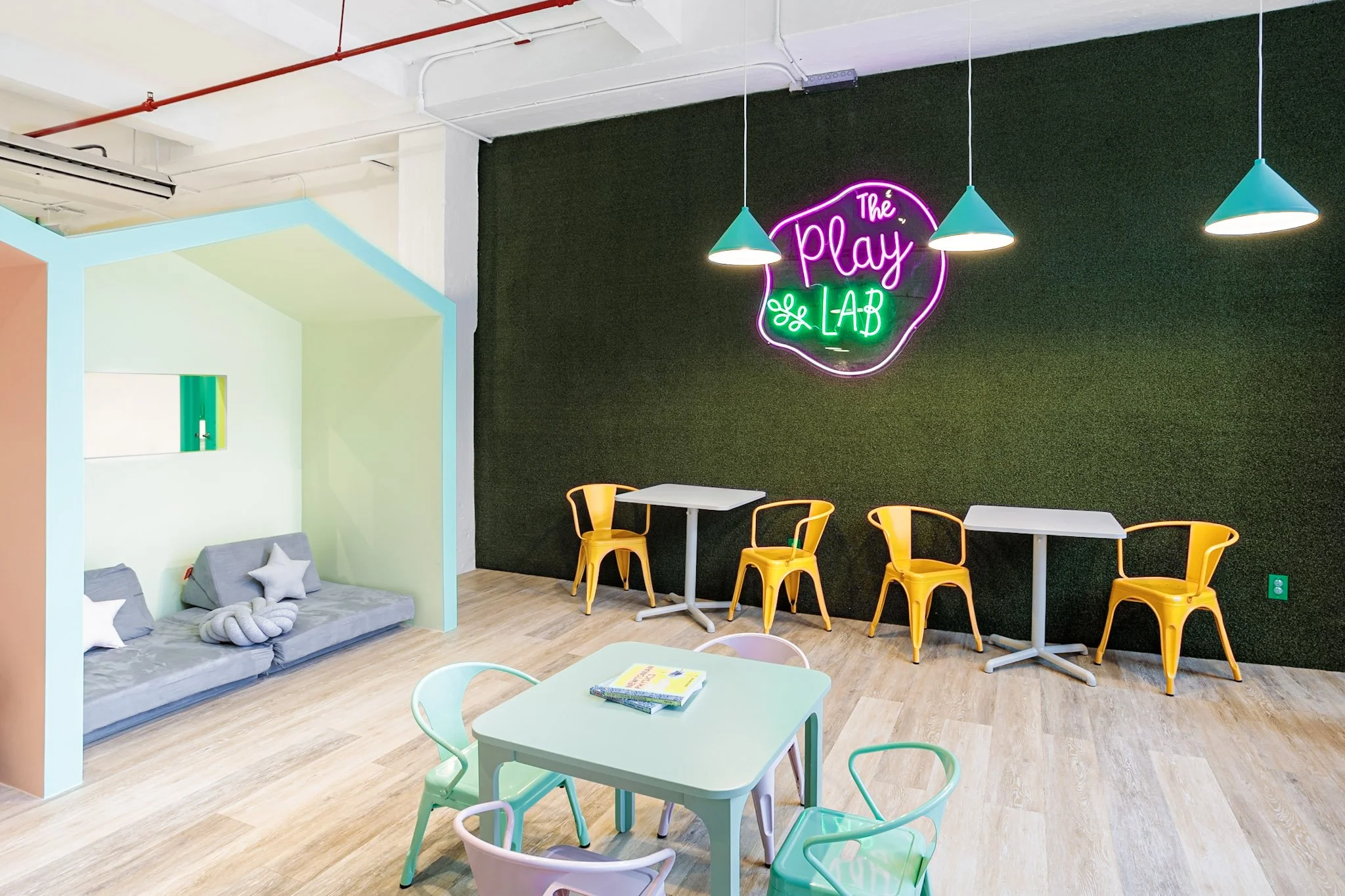 Commercial interior lighting and electrical work by X Electric