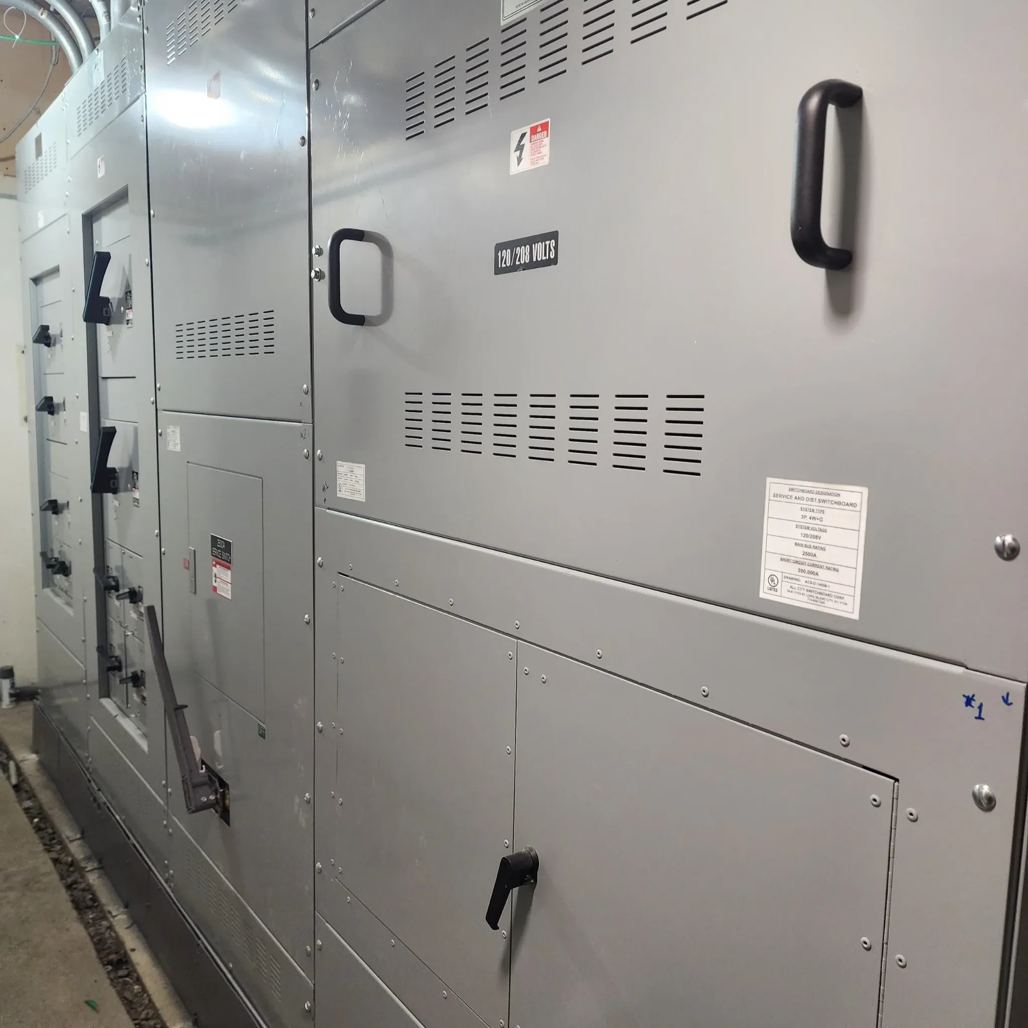 Switchgear and service equipment installed by X Electric